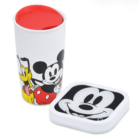 Disney Other - Disney Mickey Mouse Travel Mug and Mug Warmer Set - Red and White